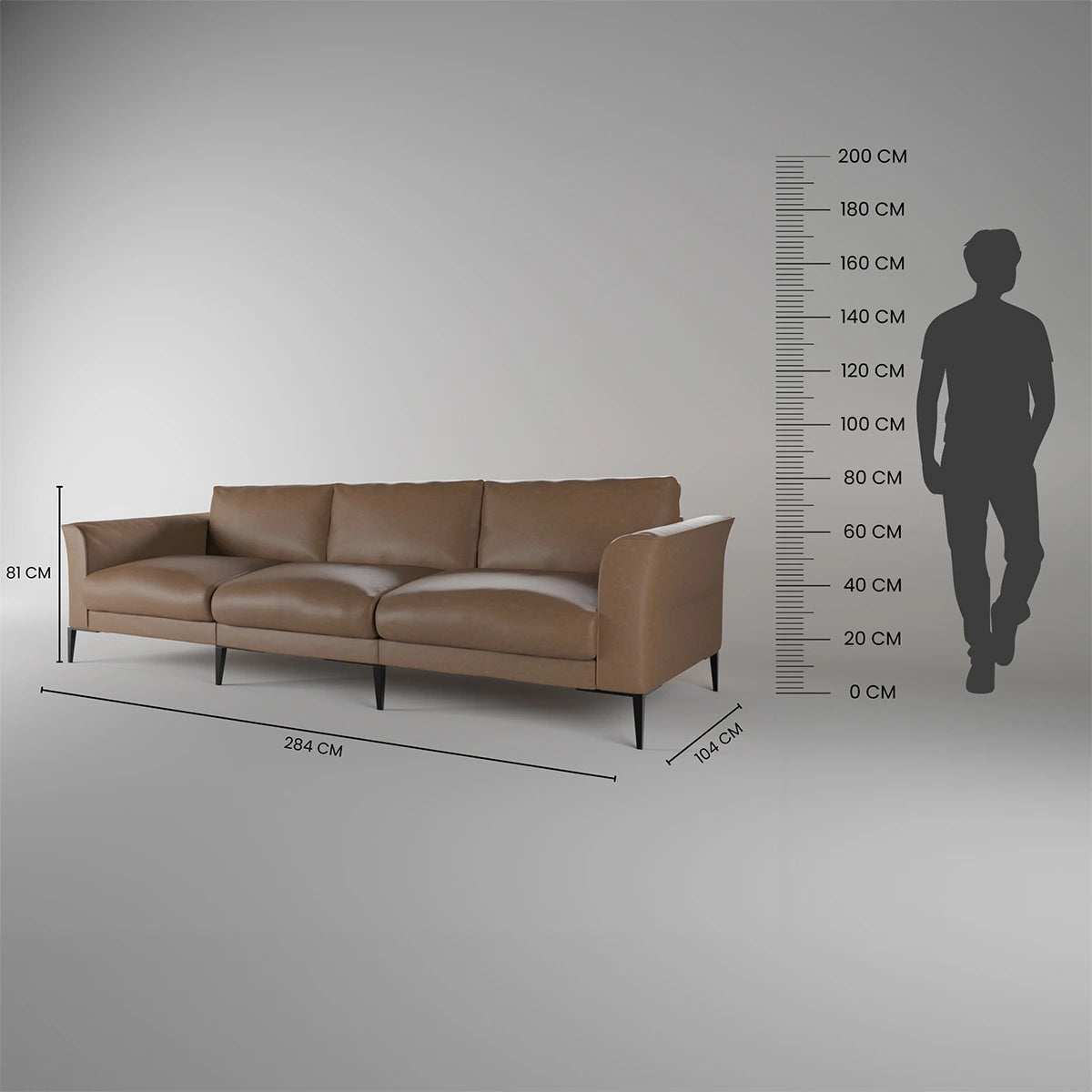 milano sofa - dimensions