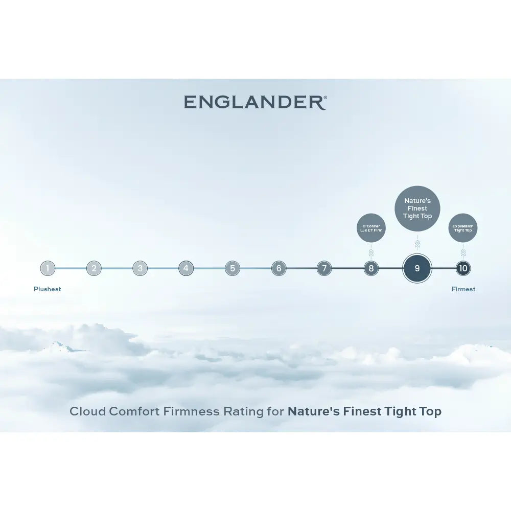 cloud comfort firmness rating - natures finest tight top mattress by englander