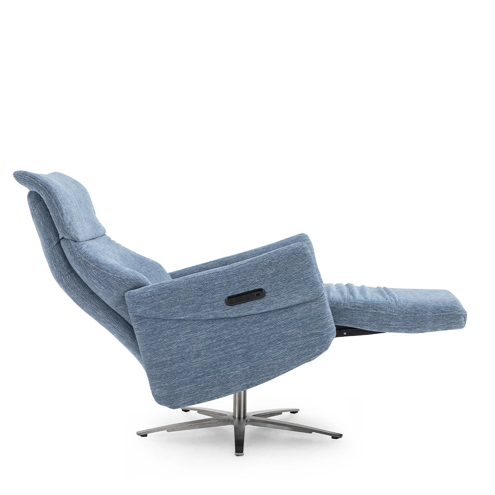 otto recliner (fabric) dark blue by hilker