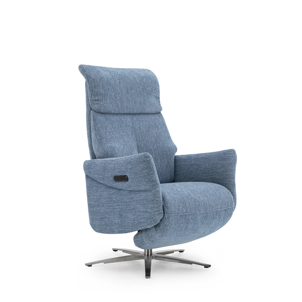 otto recliner (fabric) dark blue by hilker