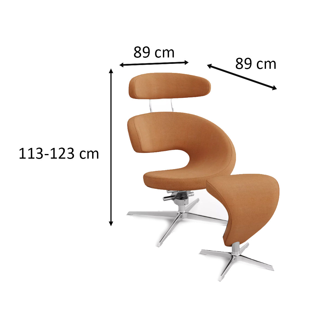 peel with footrest chair by varier dimensions