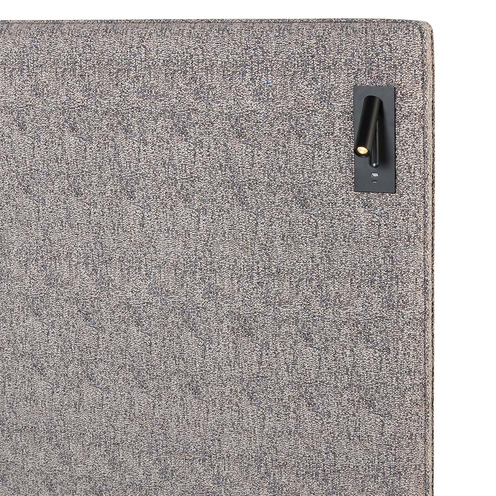 Philospher's Reading Bed 150 cm x 200 cm (USA - Queen / UK - King) Headboard Height 130 cm Textured Two Tone-Twilight by The Mattress Store