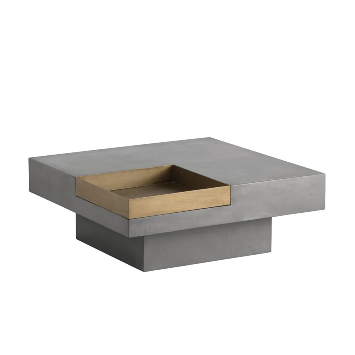 Quill Square Coffee Table by Sunpan Grey