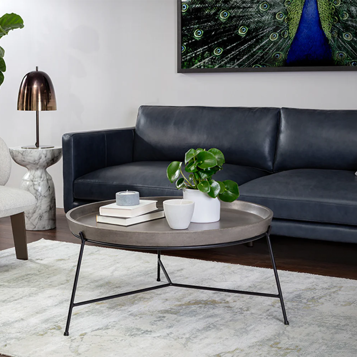 Remy Coffee Table by Sunpan in a fancy Livingroom