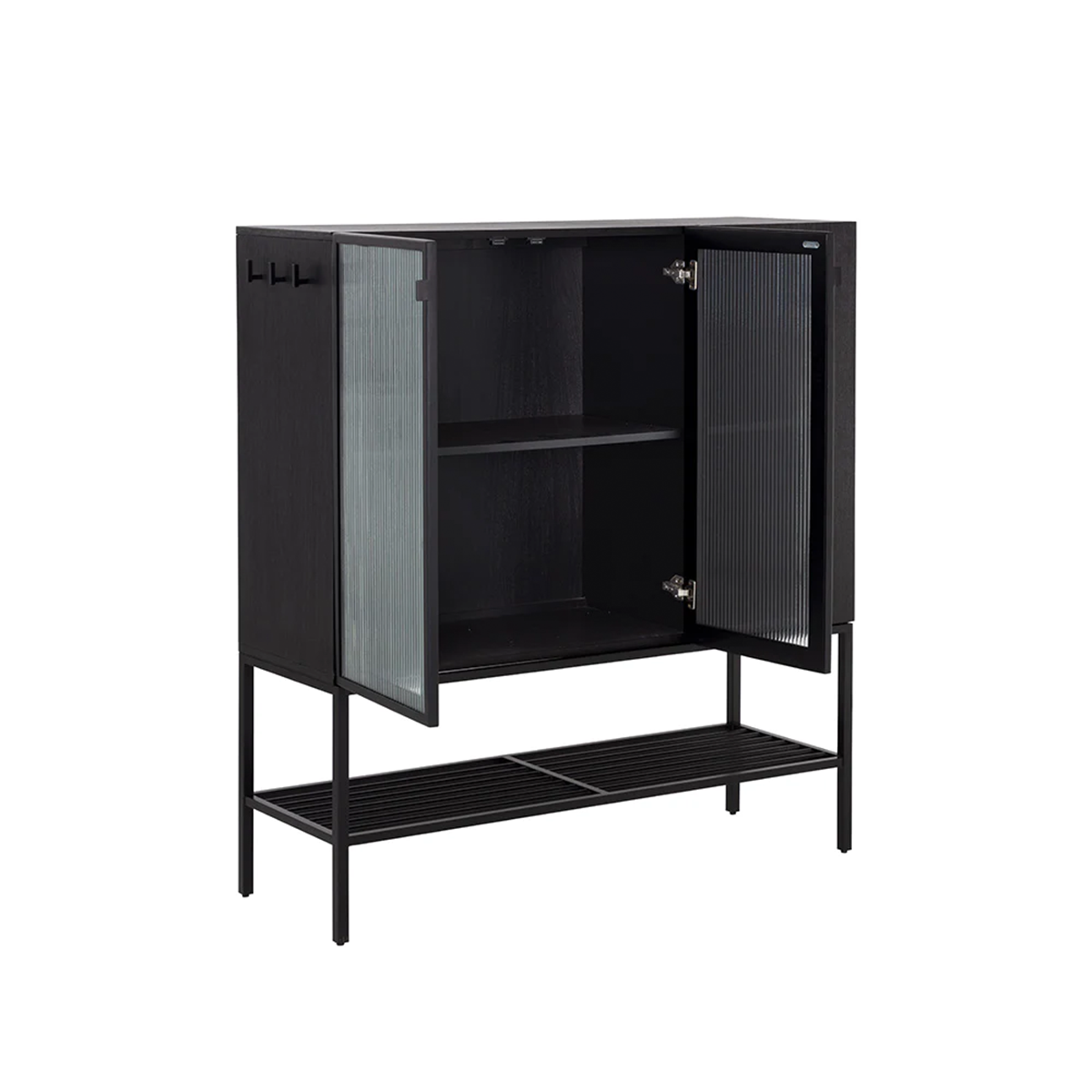Image showing Renzo Entryway Cabinet Large by Sunpan with open doors