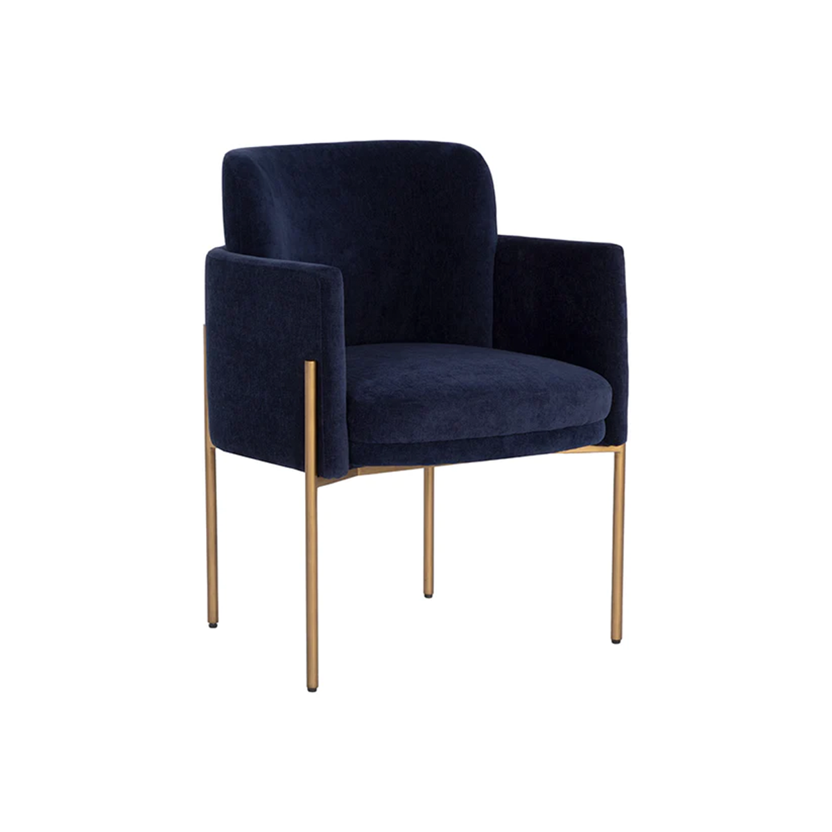 Richie Dining Armchair Blue, White Background