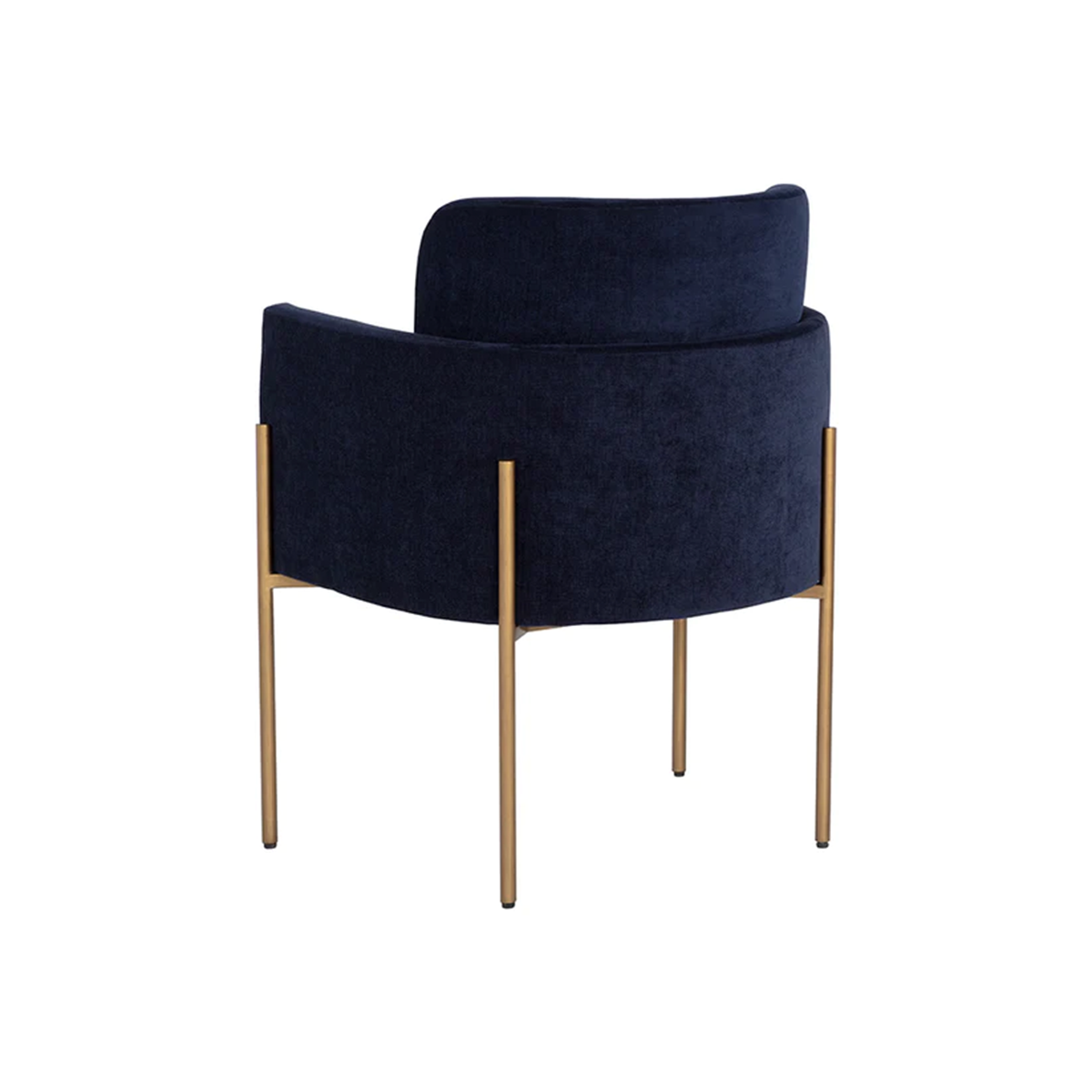 richie dining armchair blue, backside, white background