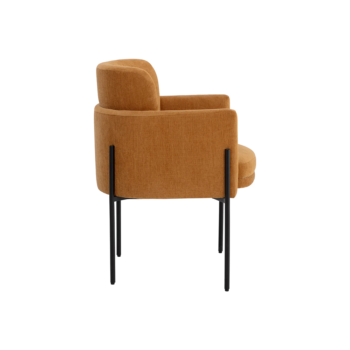 richie dining armchair orange white background sideview