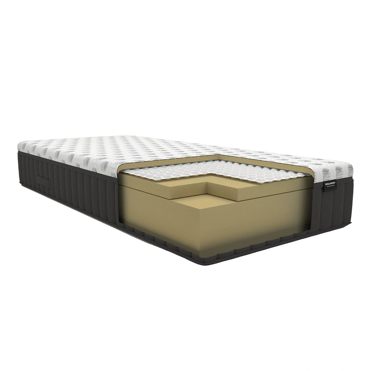 notting viscopedic hybrid mattress by englander, image of the materials used inside the mattress, plush