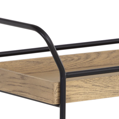 Spruce Bar Cart by Sunpan Natural Close Image of the Material