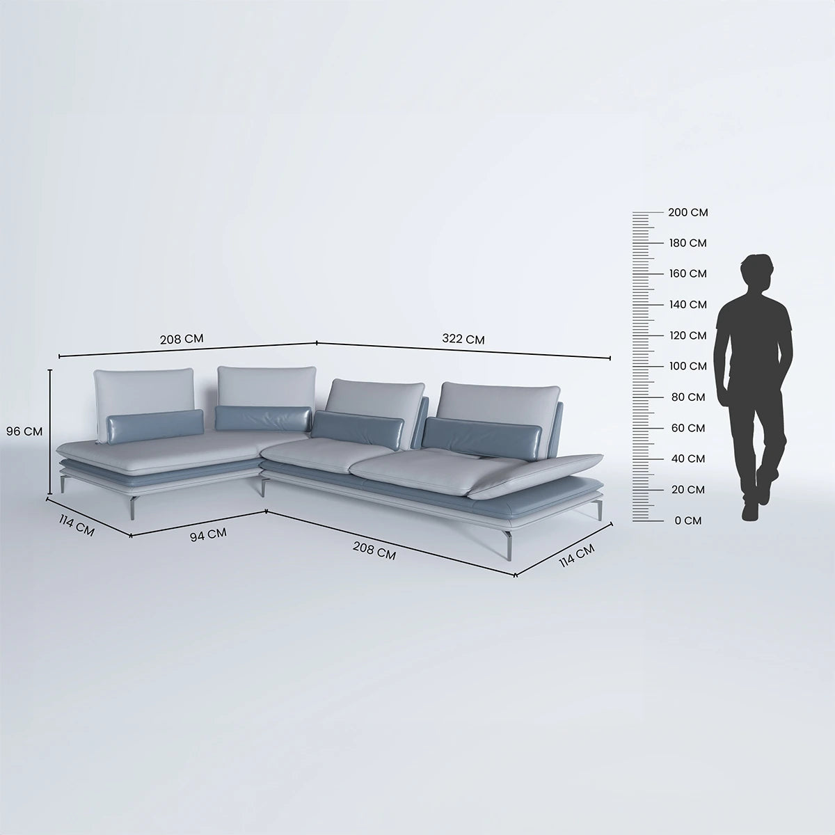 suzuka sofa - dimensions