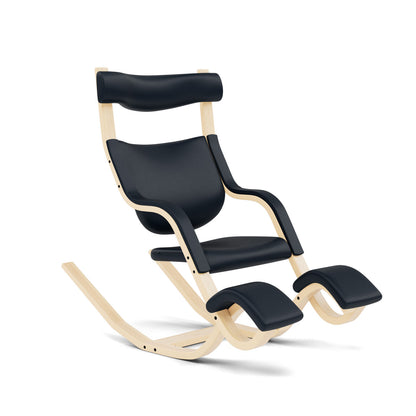 Gravity Chair by Varier - Front View - Black - Wood