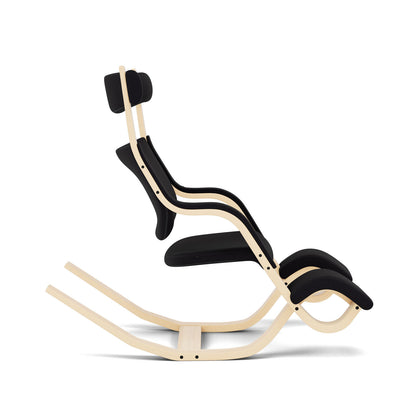 Gravity Chair by Varier - Side View - Black - Wood