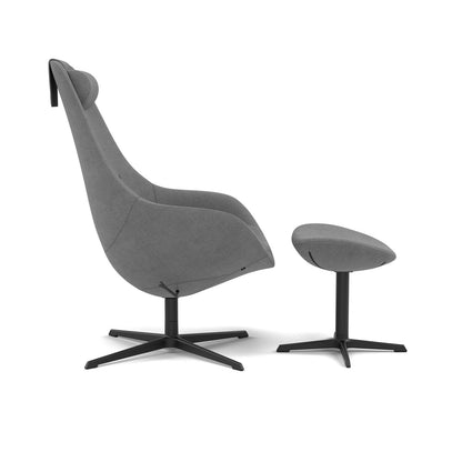 Kokon with Footrest Chair by Varier - Grey