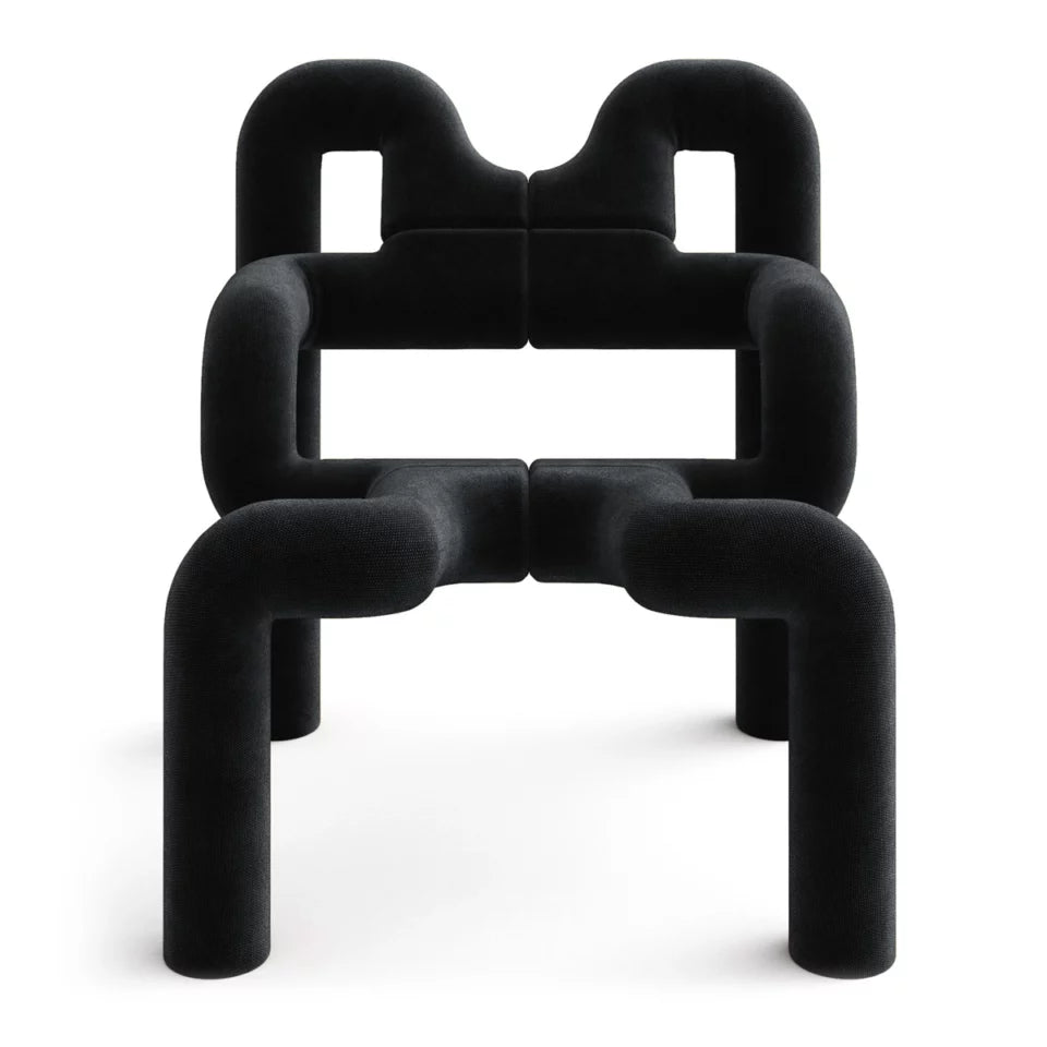 ekstrem chair by varier - black - front-view 