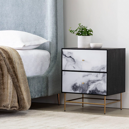 Cordero nightstand by Sunpan in a modern and luxury Bedroom