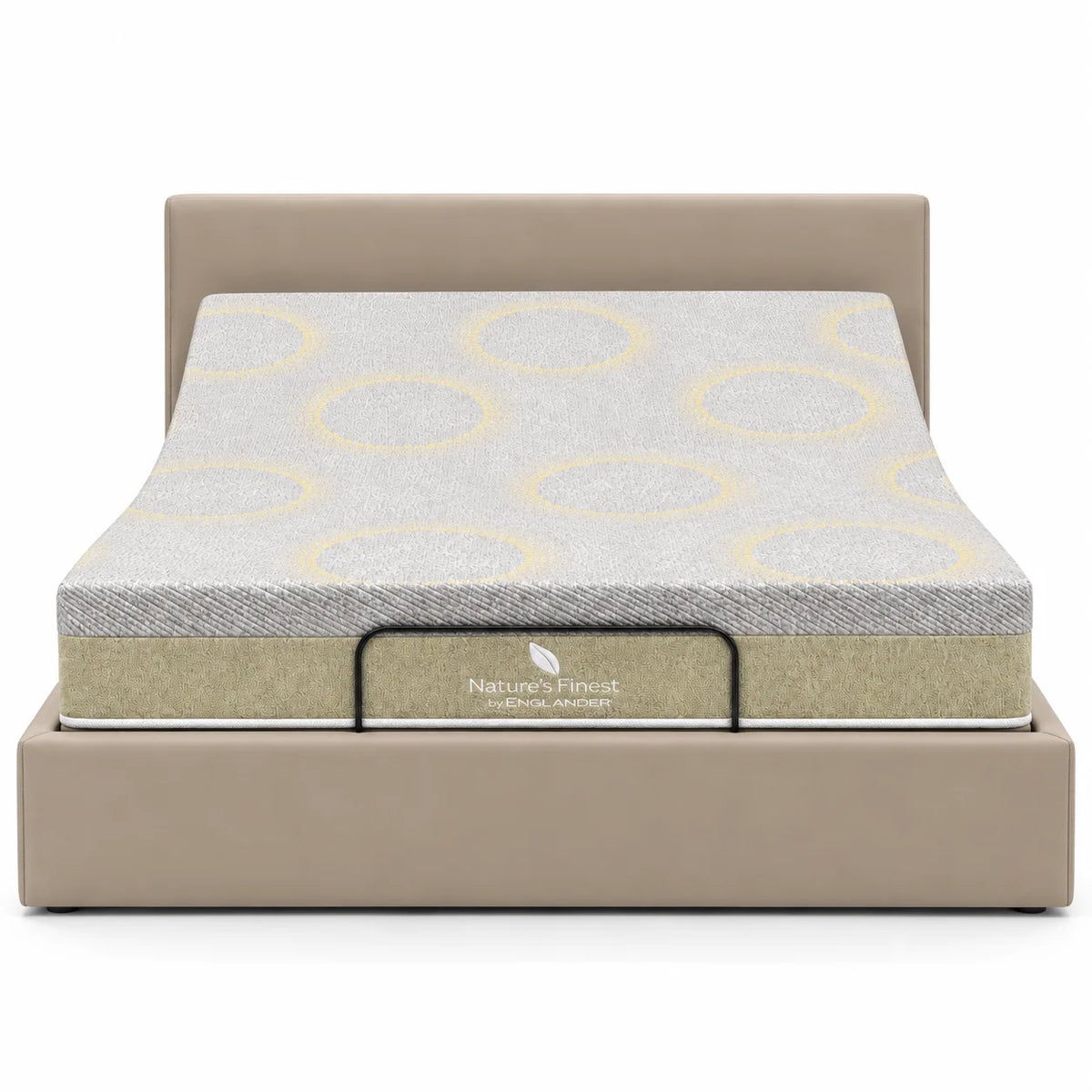 سرير ErgoBox قابل للتعديل 180 سم × 200 سم + مرتبة Nature's Finest Plush