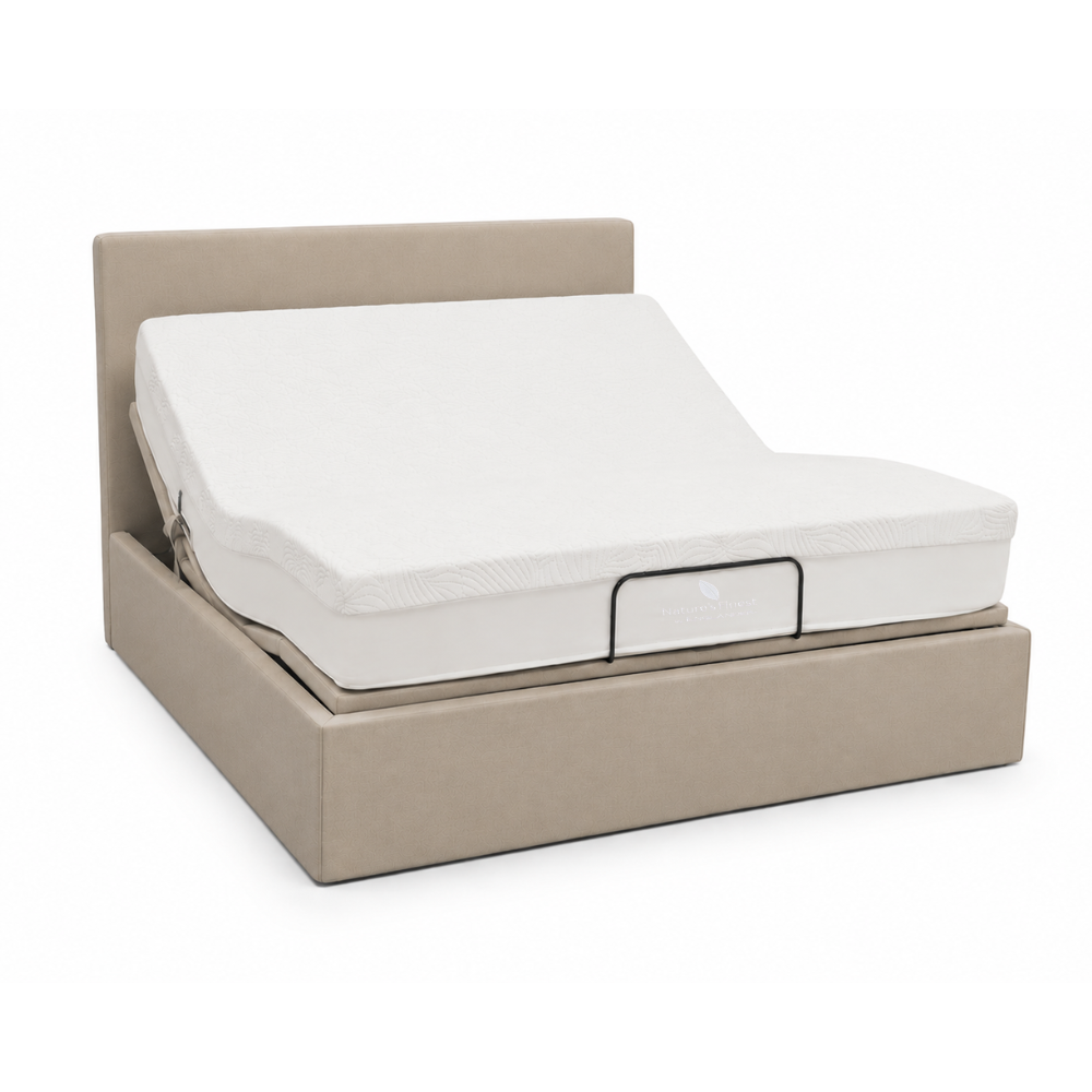 ErgoBox Adjustable Bed 180cm x 200cm + Nature's Finest Plush Mattress