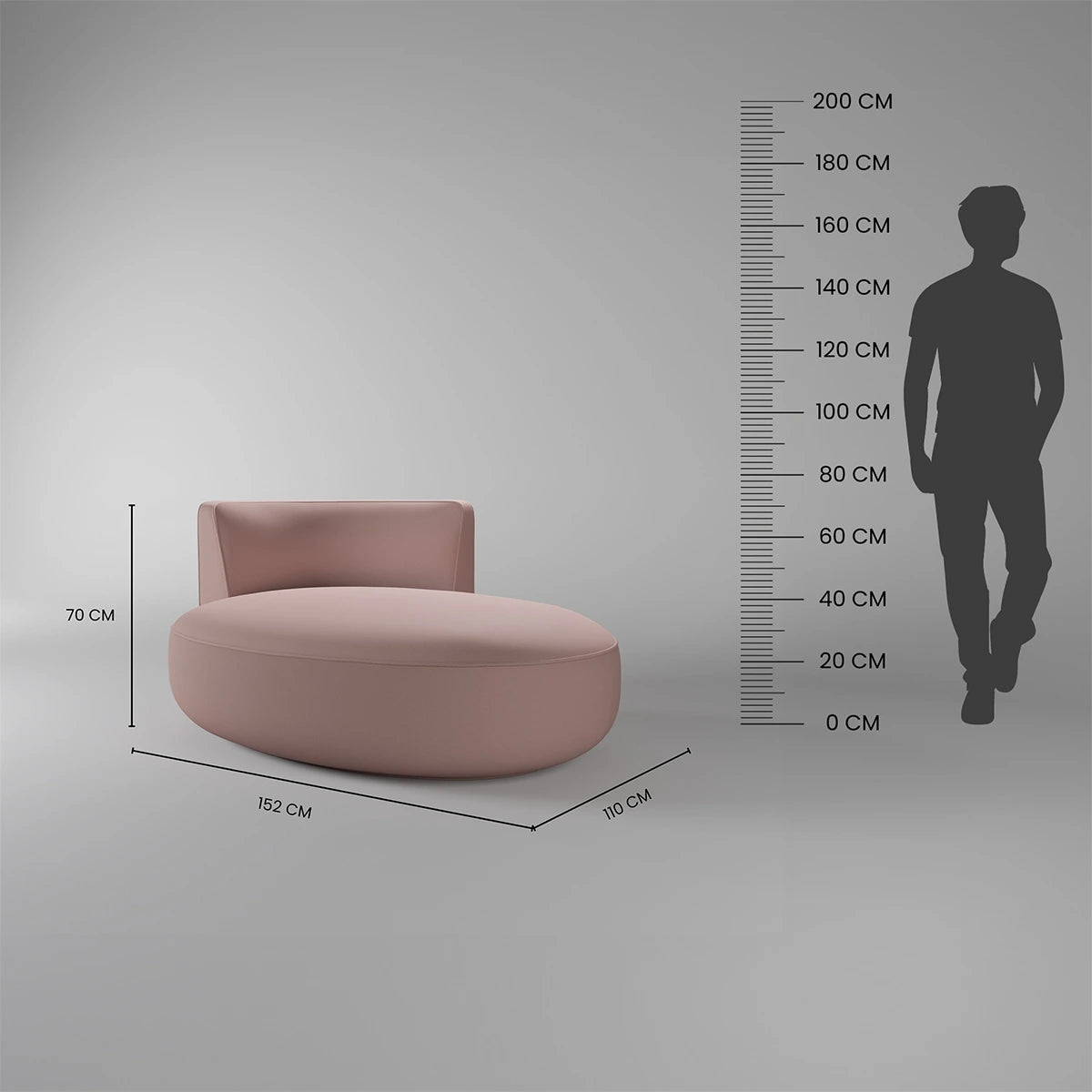 julia chaise lounge - dimensions