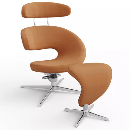 Peel with Footrest Chair by Varier - Rust