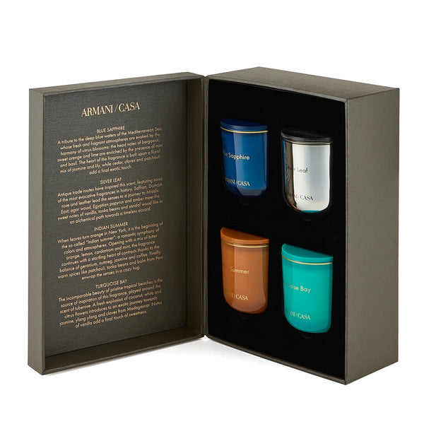 Pegaso Set Of 4 Scented Candles by Armani/Casa - The Mattress Store Pegaso Set Of 4 Scented Candles by Armani/Casa - The Mattress Store
